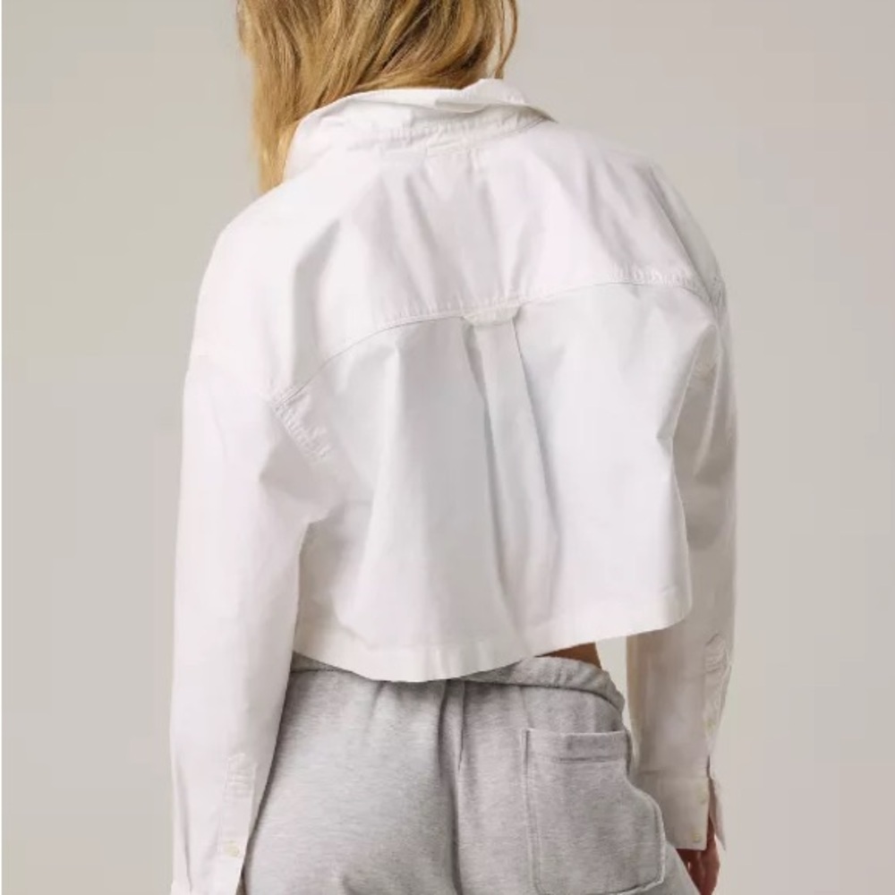 OFFLINE By Aerie Cropped Button
Up Shirt